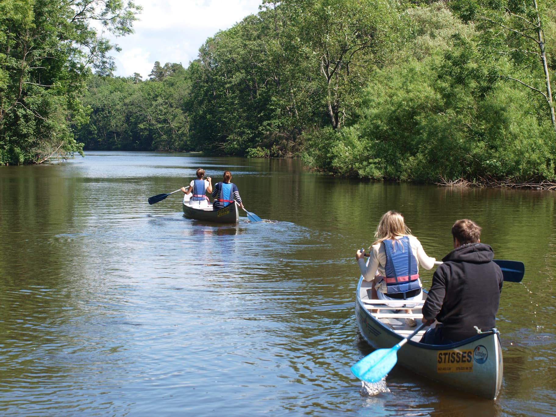 Spännande paddling längs Rönne å